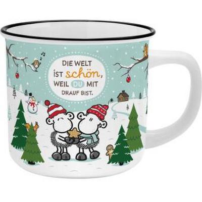 XL-Becher "Die Welt ist schön, weil du mit drauf bist"