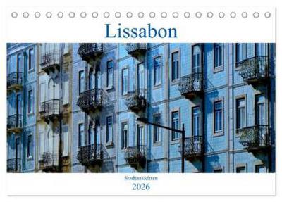 Lissabon Stadtansichten 2026 (Tischkalender 2026 DIN A5 quer), CALVENDO Monatskalender