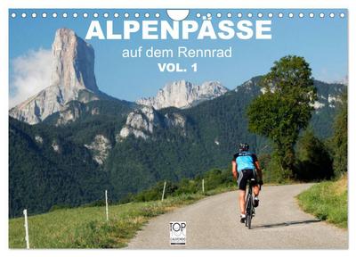 Alpenpässe auf dem Rennrad Vol. 1 (Wandkalender 2024 DIN A4 quer), CALVENDO Monatskalender