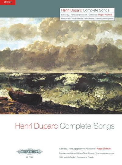 Duparc, H: Complete Songs (Medium/Low Voice) for Voice and P