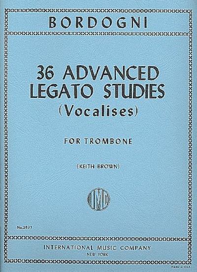 36 advanced Legato Studiesfor trombone (vocalises)