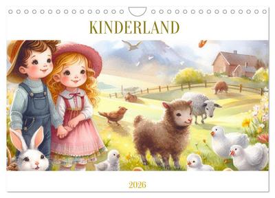 KINDERLAND (Wandkalender 2026 DIN A4 quer), CALVENDO Monatskalender