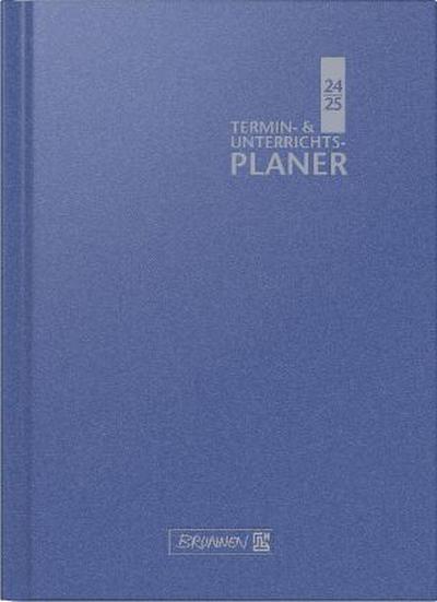 Termin- & Unterrichtsplaner (2024/2025), 2 Seiten = 1 Woche, A4, 224 Seiten, Baladek-Einband, blau