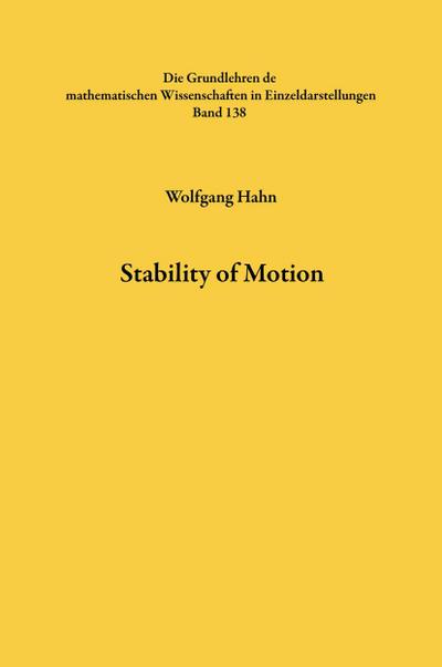 Stability of Motion