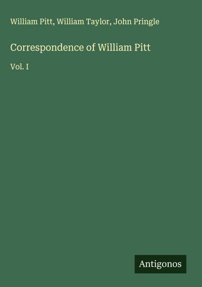 Correspondence of William Pitt