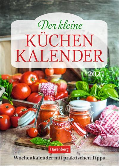 Der kleine Küchenkalender Wochenkalender 2027 - Wochenkalender mit praktischen Tipps