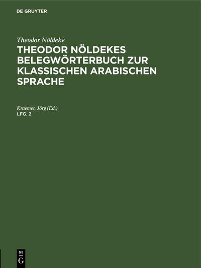 Belegwörterbuch zur klassischen arabischen Sprache