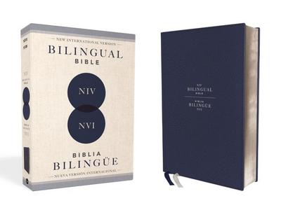 Niv/NVI Bilingual Bible, Revised Text 2022, Leathersoft, Navy / Niv/Nvi, Biblia Bilingüe, Revisión 2022, Leathersoft, Azul Añil