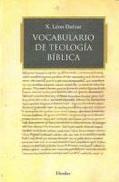 Vocabulario de Teologia Biblica