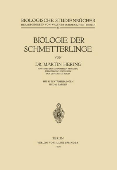 Biologie der Schmetterlinge
