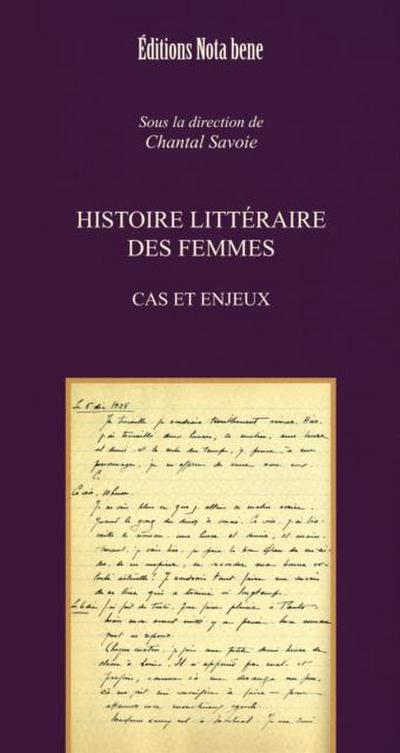 Histoire litteraire des femmes