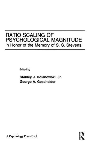 Ratio Scaling of Psychological Magnitude