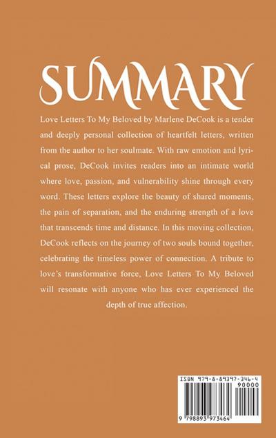 Decook, M: Love Letters To My Beloved