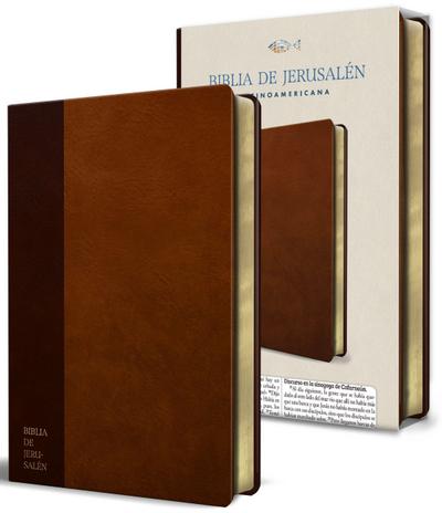 Biblia Jerusalén Latinoamericana Símil Piel Marrón / Spanish Jerusalem Bible, Latinamerican Brown Leathersoft