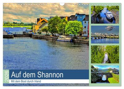 Auf dem Shannon - Mit dem Boot durch Irland (Wandkalender 2026 DIN A3 quer), CALVENDO Monatskalender