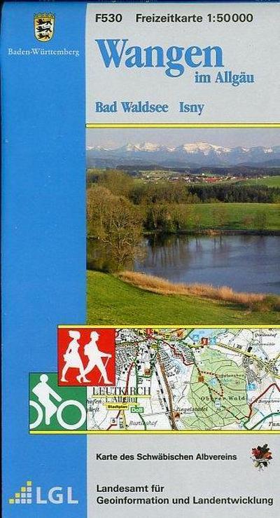 Topographische Freizeitkarte Baden-Württemberg Wangen im Allgäu
