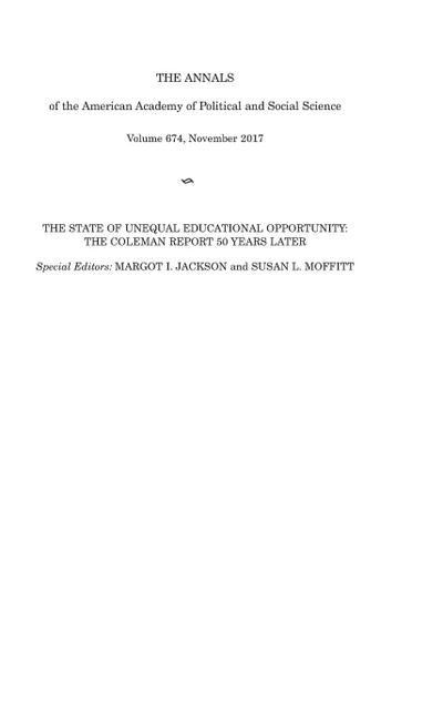 The ANNALS of the American Academy of Political and Social Science