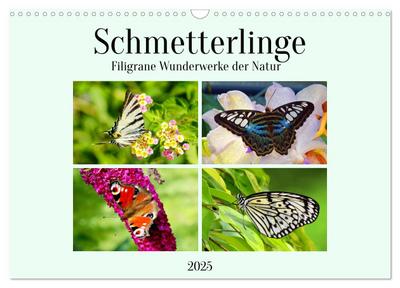 Schmetterlinge - Filigrane Wunderwerke der Natur (Wandkalender 2025 DIN A3 quer), CALVENDO Monatskalender