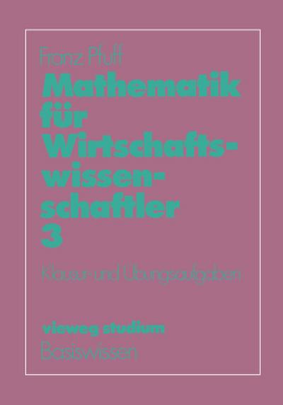 Mathematik für Wirtschaftswissenschaftler