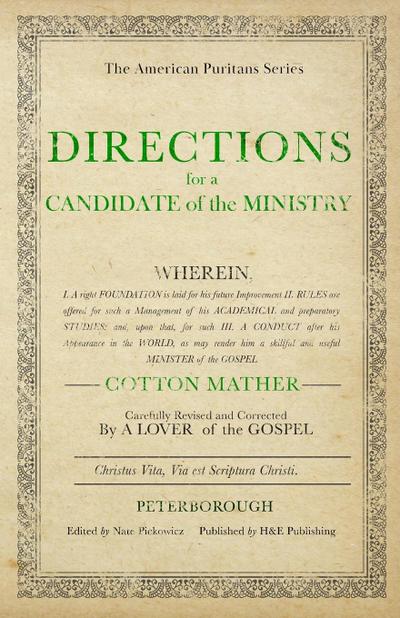Directions for a Candidate of the Ministry