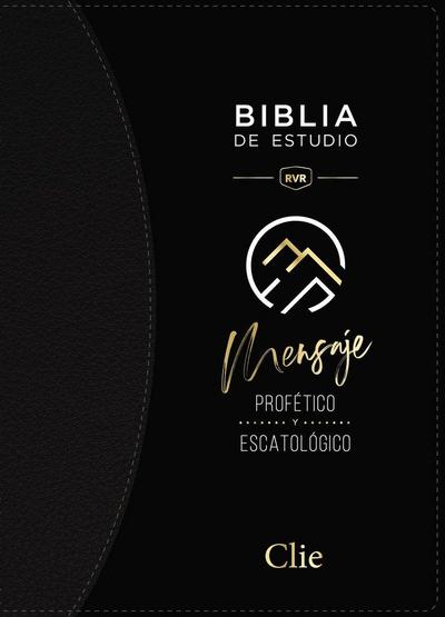 Rvr, Biblia de Estudio del Mensaje Profético Y Escatológico, Negro, Interior a DOS Colores, Con Índice