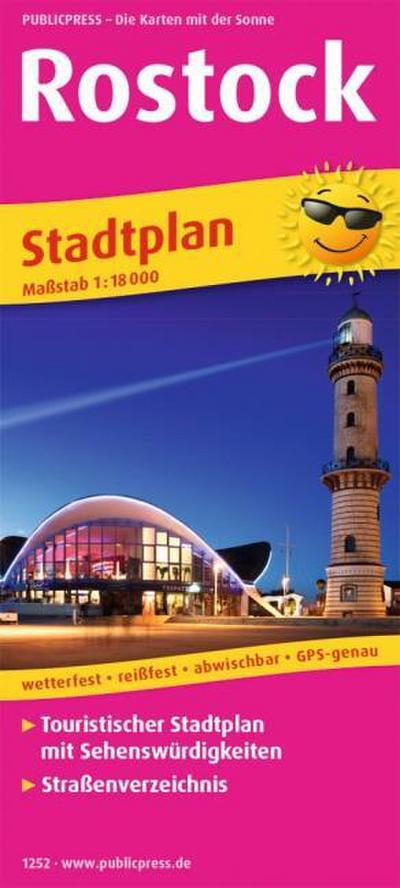 Publicpress Stadtplan Rostock, Stadtplan 1:18.000 1:18.000