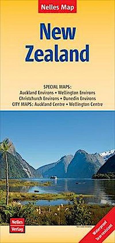 Nelles Map Landkarte New Zealand. Neuseeland / Nouvelle-Zélande / Nueva Zelanda