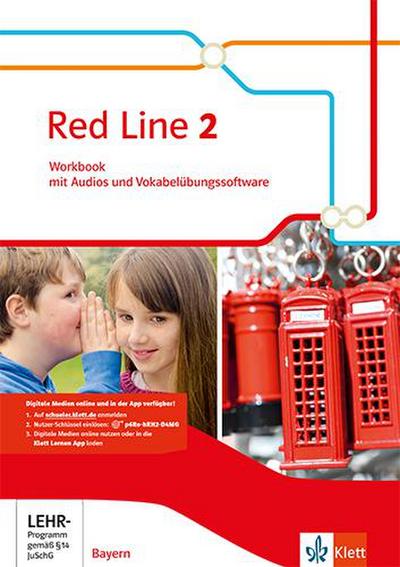Red Line 2. Workbook mit Audios und Vokabelübungssoftware Klasse 6.  Ausgabe Bayern