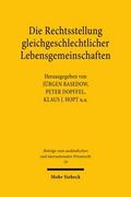 Die Rechtsstellung gleichgeschlechtlicher Lebensgemeinschaften