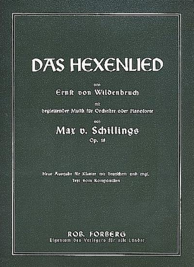 Das Hexenlied op.15 fürGesang und Klavier (dt/en)