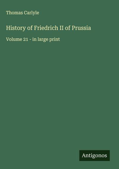 History of Friedrich II of Prussia