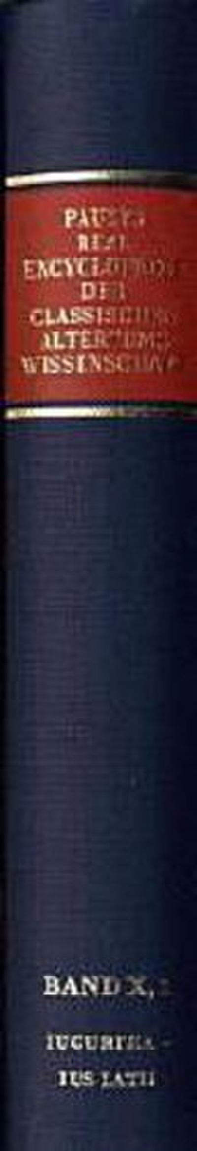 Paulys Realencyclopädie der classischen Altertumswissenschaft Realencyclopädie der classischen Altertumswissenschaft; .. 19.Halbbd.