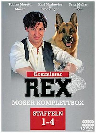 Kommissar Rex - Moser Komplettbox (Alle 4 Staffeln mit Tobias Moretti). 12 DVDs