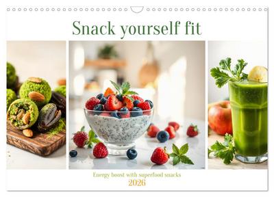 Snack yourself fit - Energy boost with superfood snacks (Wall Calendar 2026 DIN A3 landscape), CALVENDO 12 Month Wall Calendar