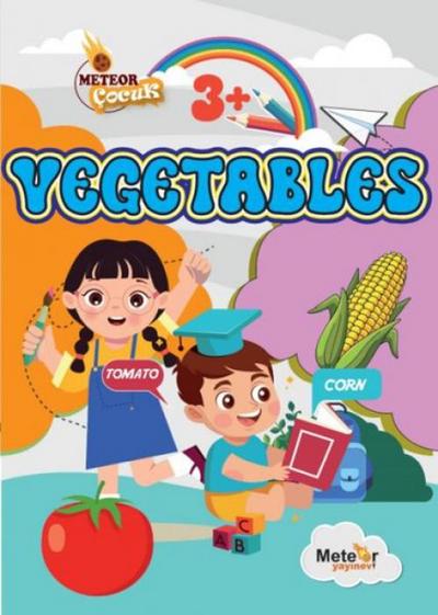 Vegetables Türkce-Ingilizce Boyama Kitabi