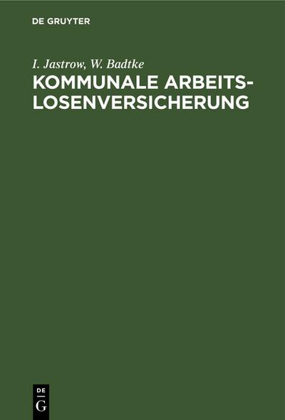 Kommunale Arbeitslosenversicherung