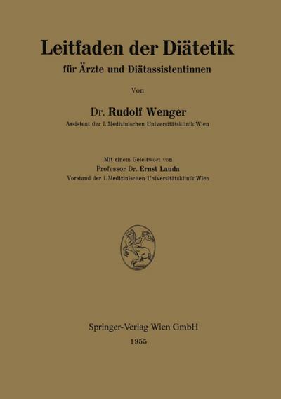 Leitfaden der Diätetik für Ärzte und Diätassistentinnen