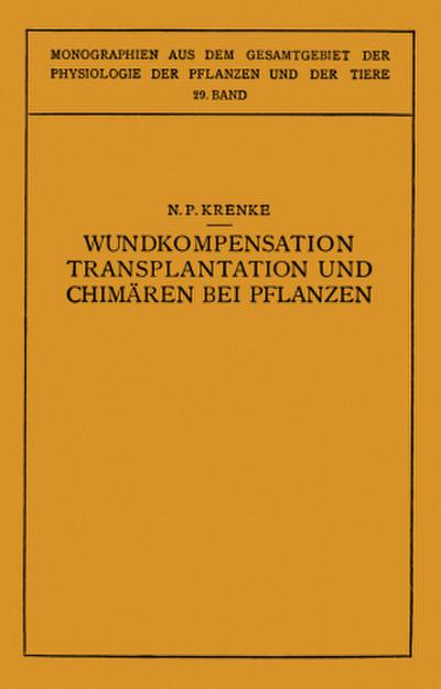 Wundkompensation Transplantation und Chimären bei Pflanzen
