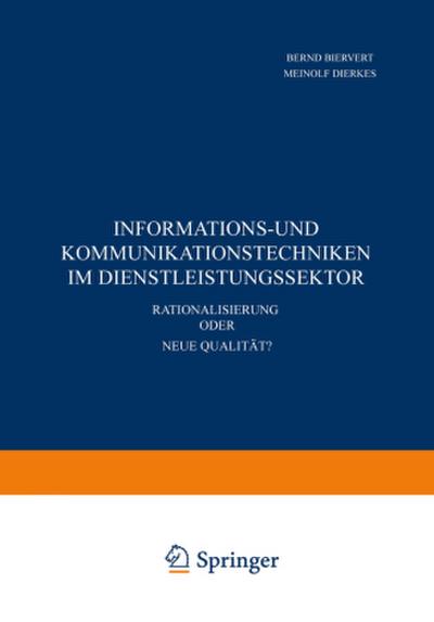 Informations- und Kommunikationstechniken im Dienstleistungssektor