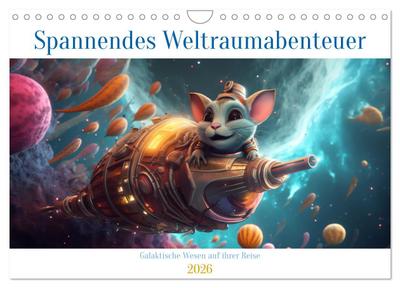 Spannendes Weltraumabenteuer (Wandkalender 2026 DIN A4 quer), CALVENDO Monatskalender