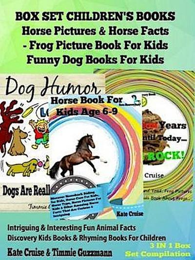 Box Set Children’s Books: Horse Pictures & Horse Facts - Frog Picture Book For Kids - Funny Dog Books For Kids: 3 In 1 Box Set Animal Discovery Books For Kids