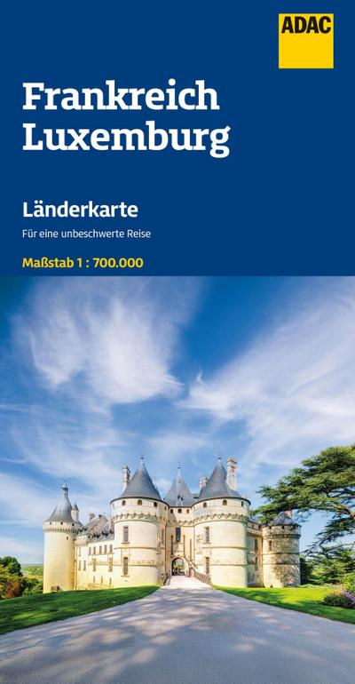 ADAC Länderkarte Frankreich, Luxemburg 1:700.000