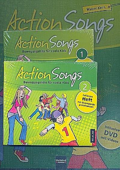 Action Songs. Paket (Liederbuch inkl. DVD + 2 Audio-CDs)