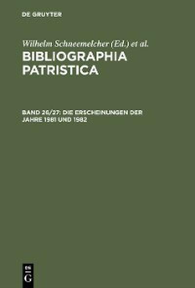Die Erscheinungen der Jahre 1981 und 1982
