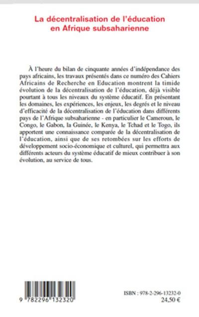 La décentralisation de l’éducation en Afrique subsaharienne