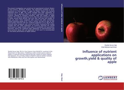 Influence of nutrient applications on growth,yield & quality of apple