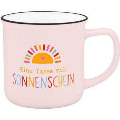 Becher in Emailloptik "Eine Tasse voll Sonnenschein"