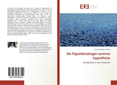 De l’épistémologie comme hypothèse