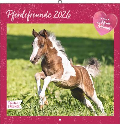 Pferdefreunde 2026 - Broschürenkalender - Kinder-Kalender - Format 30 x 30 cm