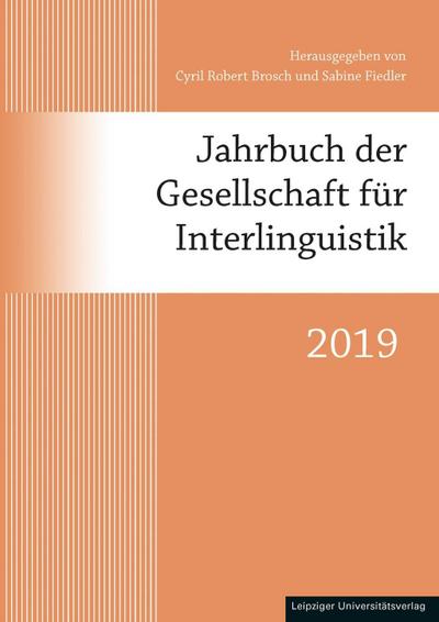 Jahrbuch der Gesellschaft für Interlinguistik 2019